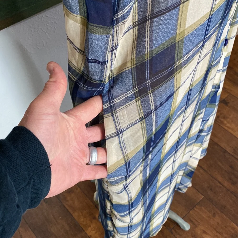 Boho Jane Plaid Sleeveless Duster with Pockets